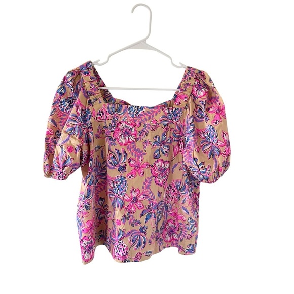 Lilly Pulitzer Torrey Top in Sand Bar Tropical with a Twist - Picture 2 of 7